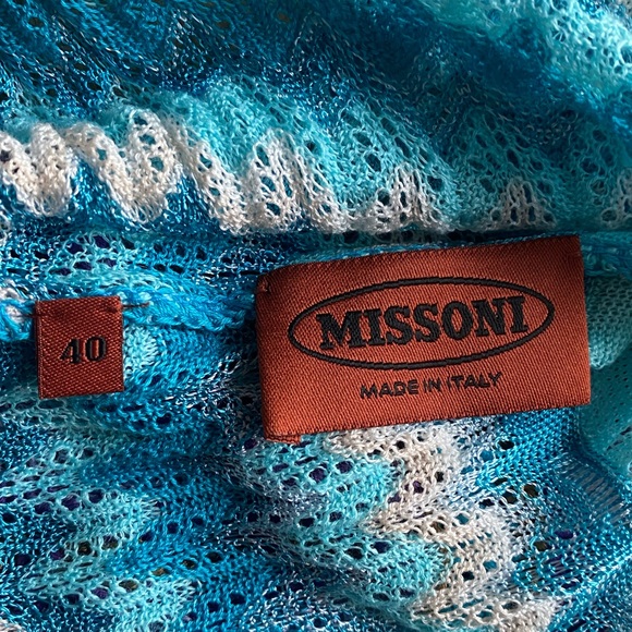 missoni knit sleeveless dress 4 small multicolor funky pattern weave beachy tank - Picture 4 of 5